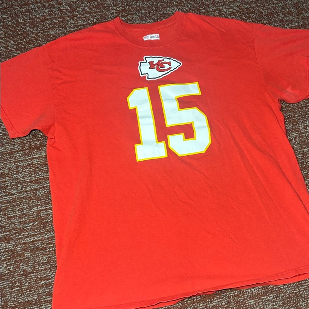 Kansas City Chiefs T shirt Patrick Mahomes jersey shirt #15 NFL short sleeve XL